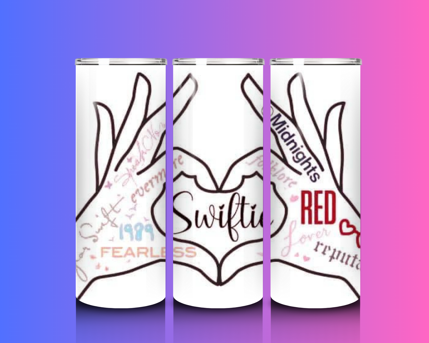 Taylor Swift hand heart 20oz Custom Tumbler image 0