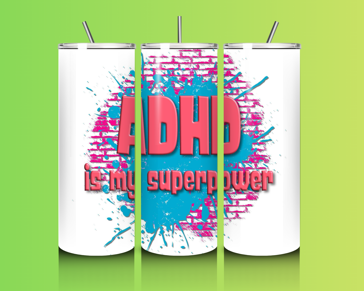 ADHD is my superpower 20 oz Custom Tumbler image 0