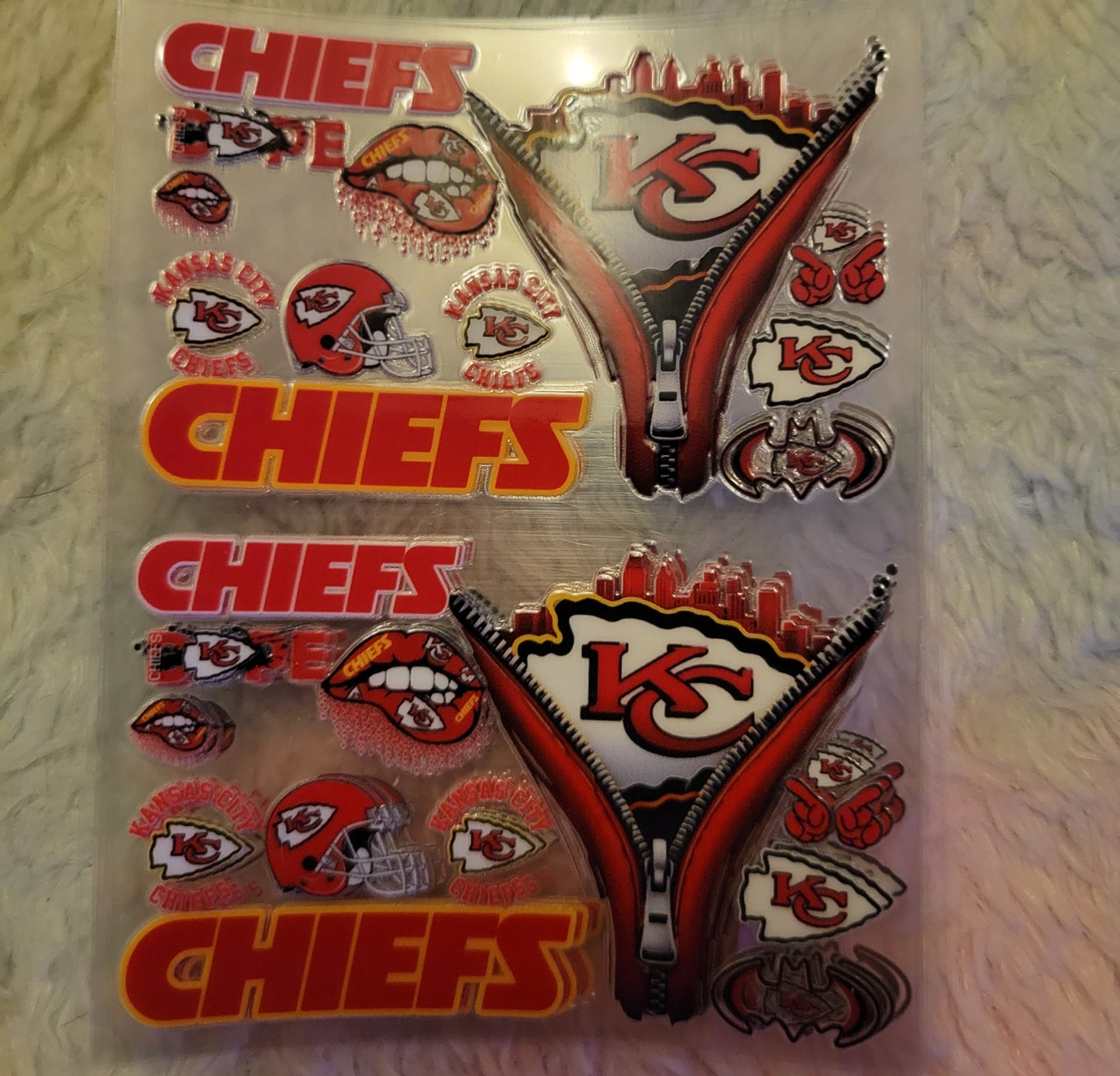 π KC Chiefs UV DTF Bank Card Wrap β 2 Pieces π image 0