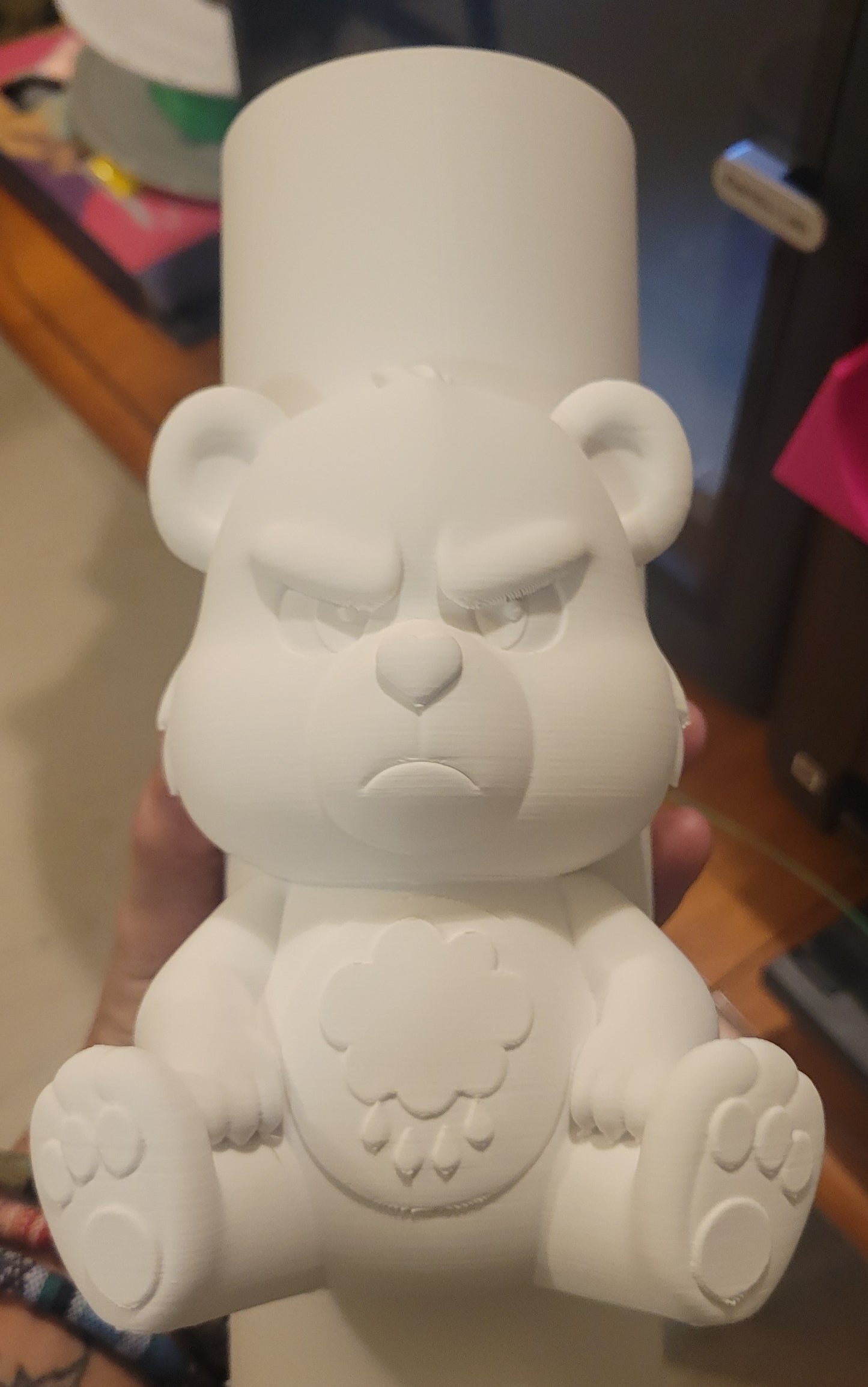 Grumpy Bear-Inspired 3D Tumbler Sleeve – Fits 20 oz Skinny Tumblers