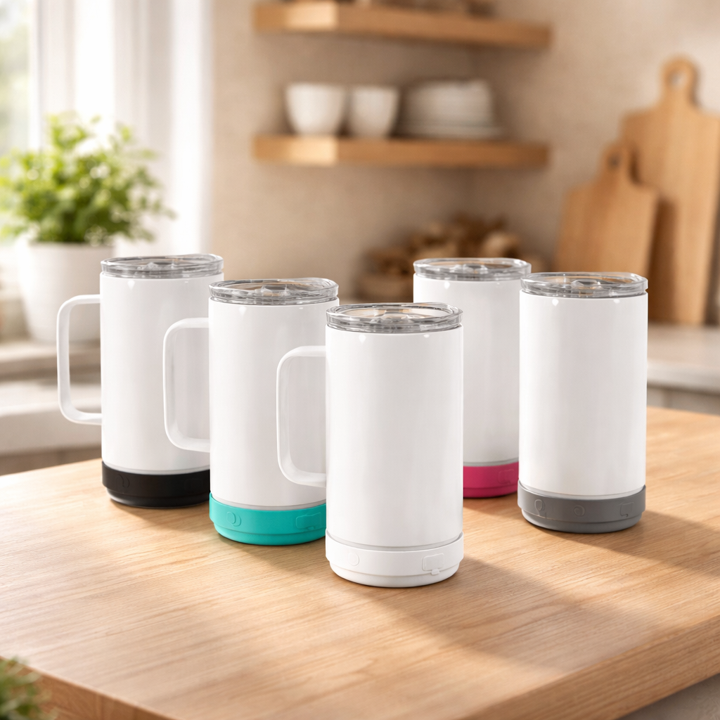 14oz Bluetooth Speaker Sublimation Mug (Removable Base) image 1