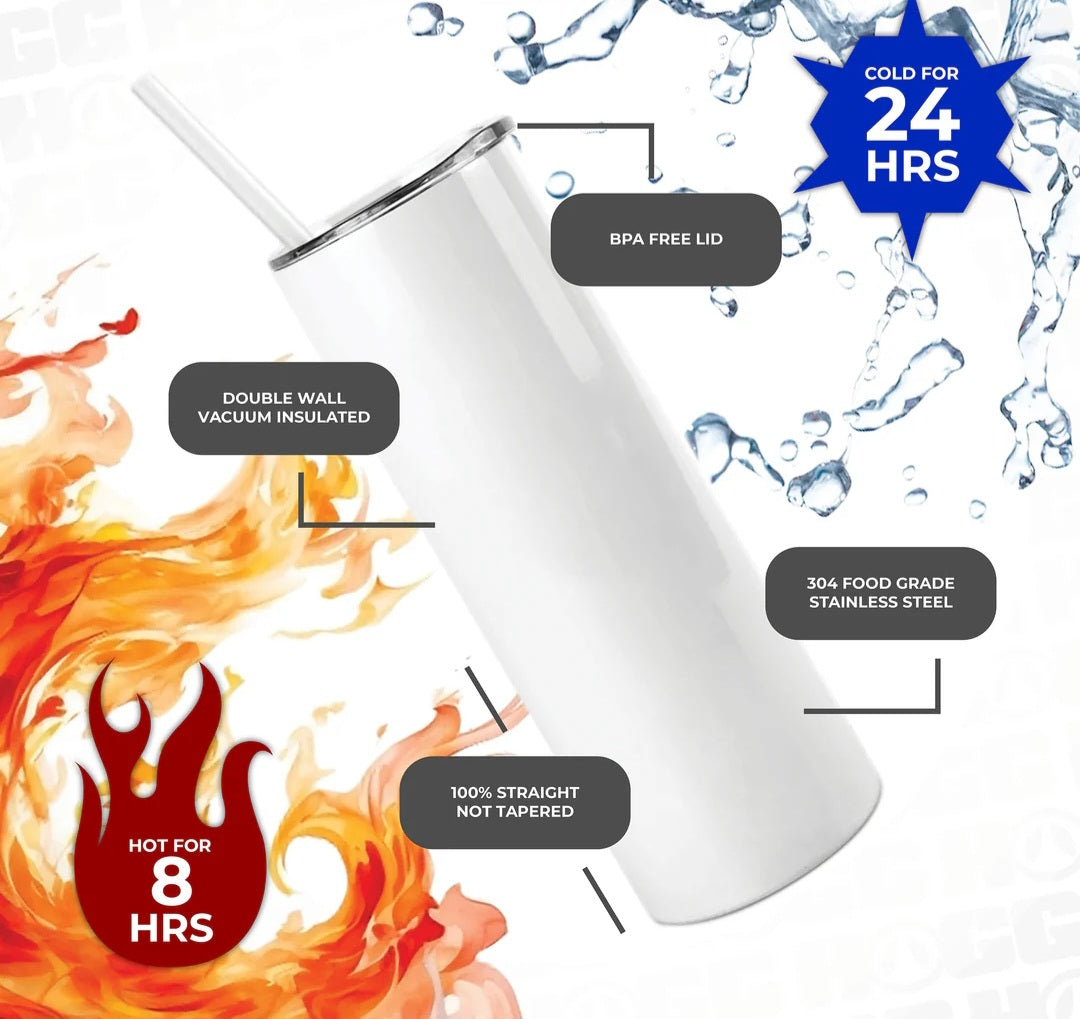 20oz Skinny Sublimation Tumbler – Hogg Brand image 2