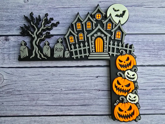 HAUNTED HOUSE DOOR DECOR