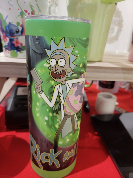 20 oz Glow-in-the-Dark Rick & Morty Tumbler image 0