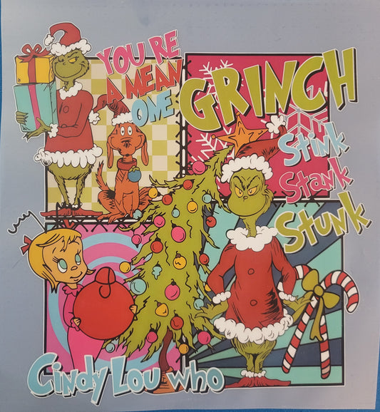 Full COLOUR DTF TRANSFERS- Grinch xmas  image 0