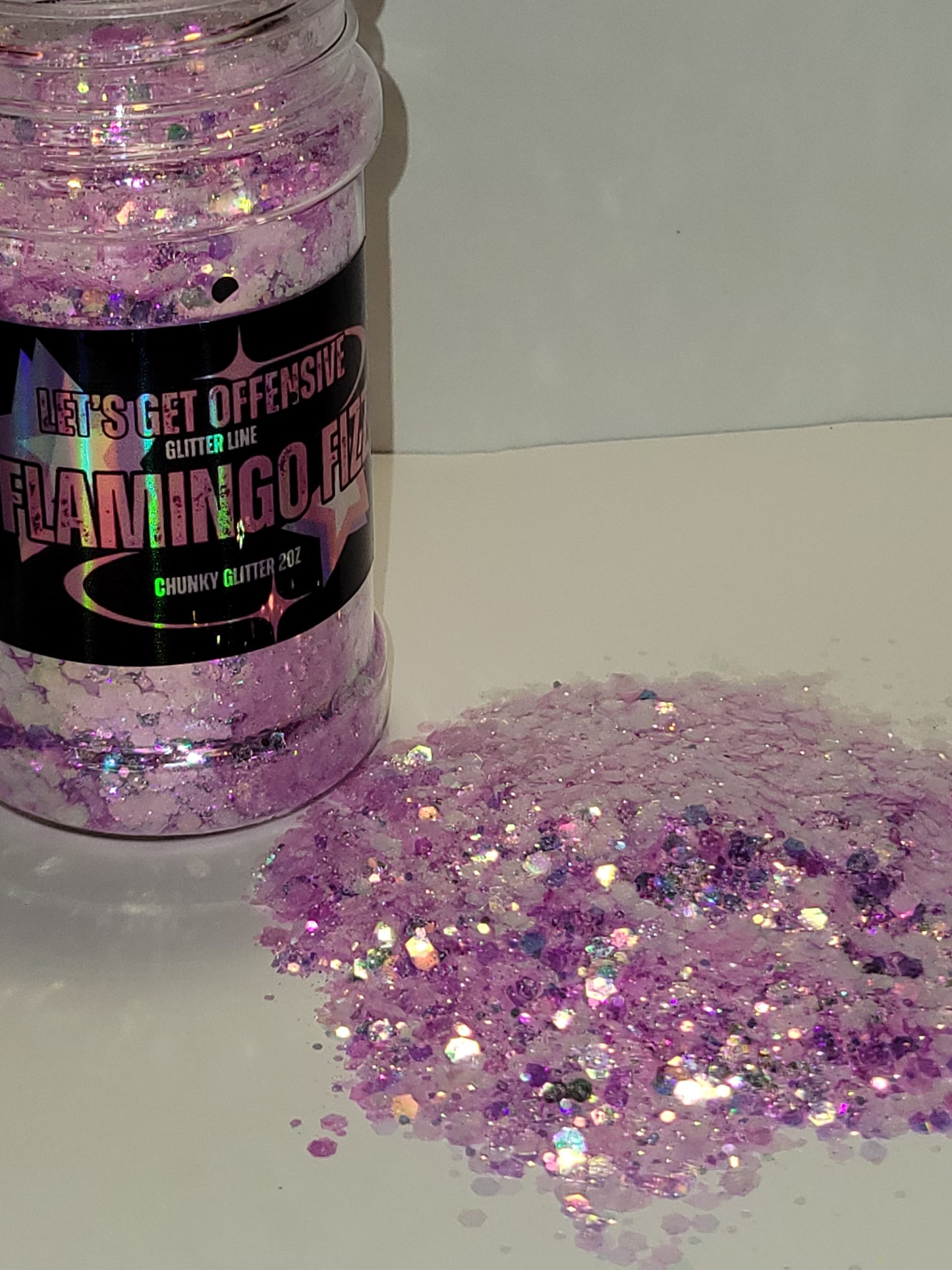 Flamingo Fizz Chunky Glitter  image 1