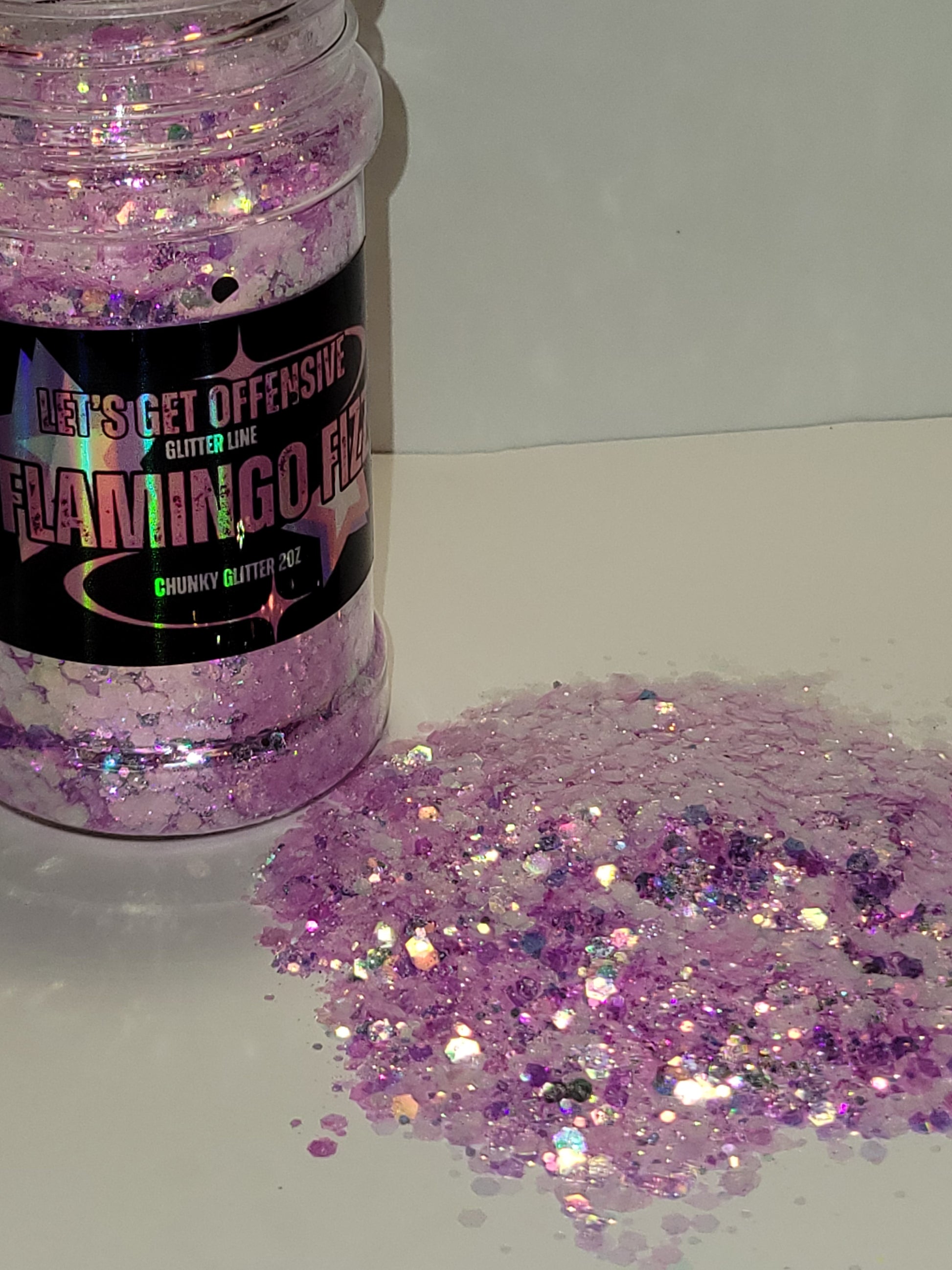 Flamingo Fizz Chunky Glitter  image 1