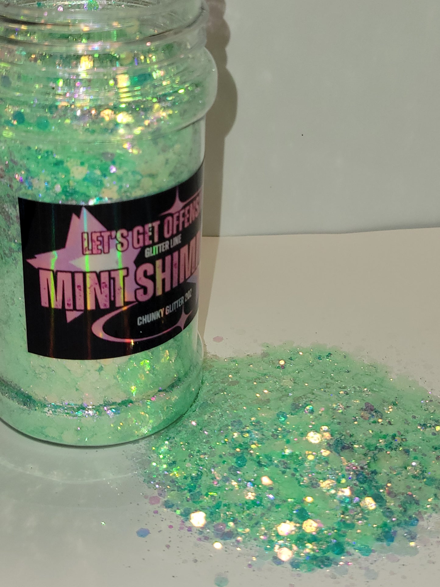 Mint Shimmer Chunky Glitter  image 1