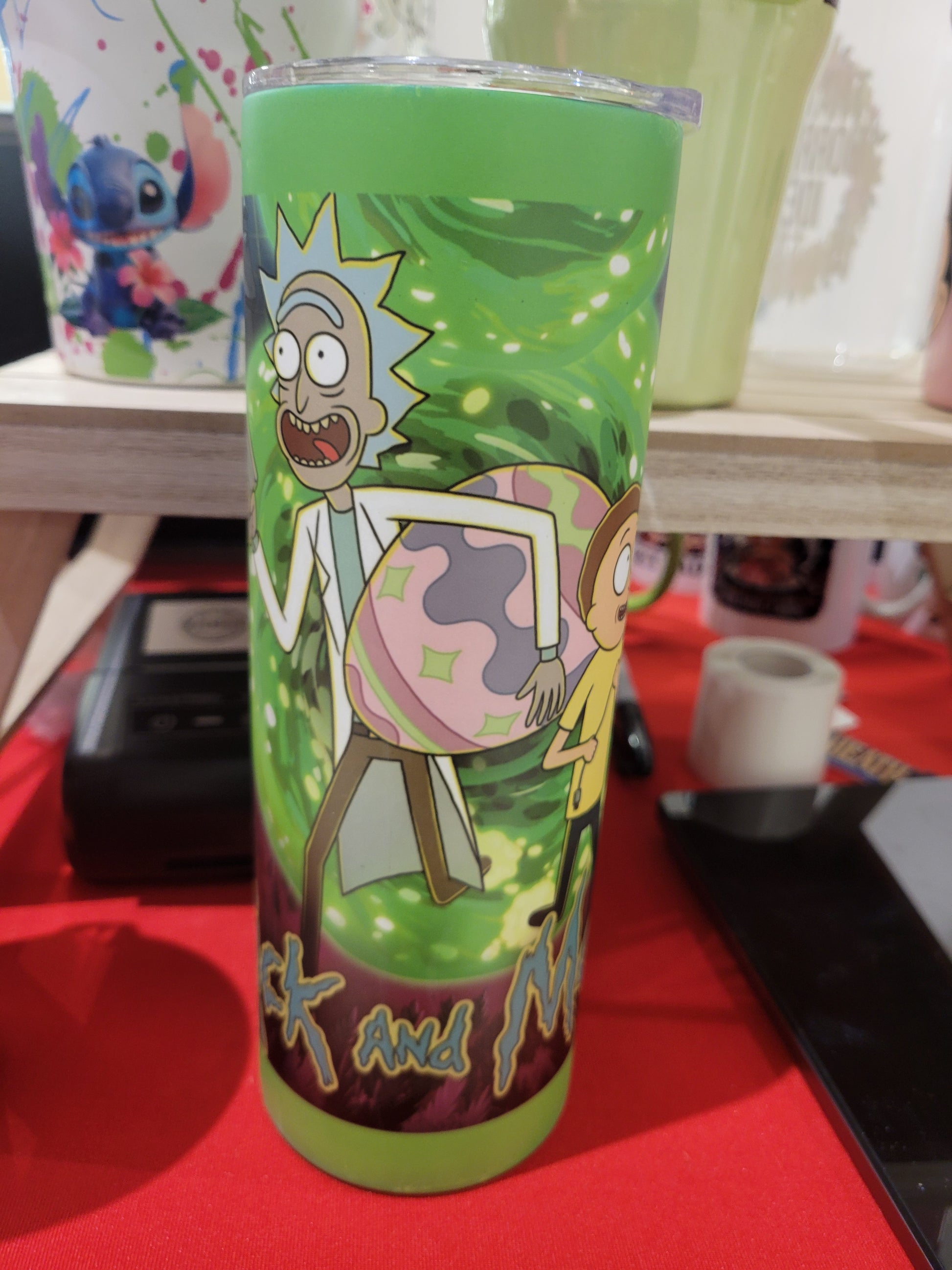 20 oz Glow-in-the-Dark Rick & Morty Tumbler image 1