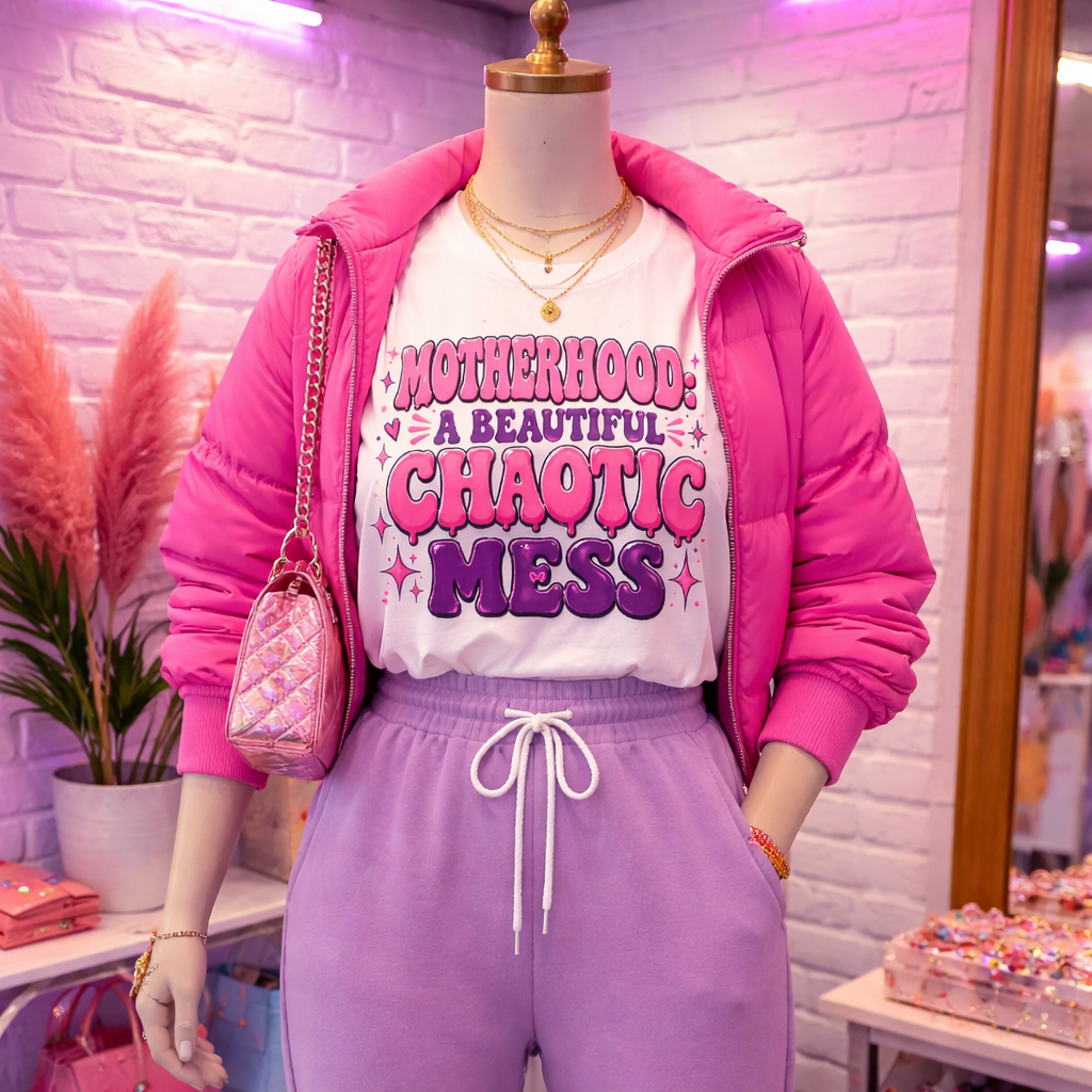 “Motherhood: A Beautiful Chaotic Mess” Tee image 0